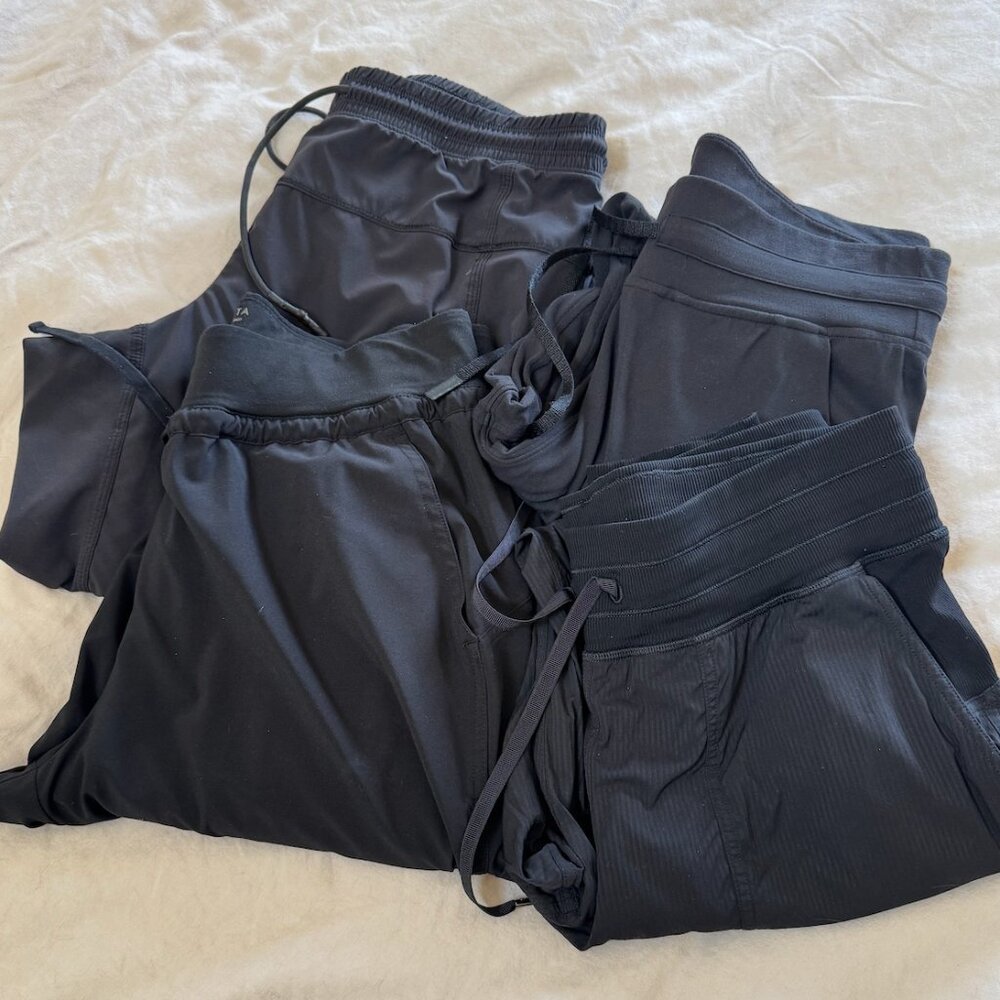 Assorted Black Joggers Medium Sizing